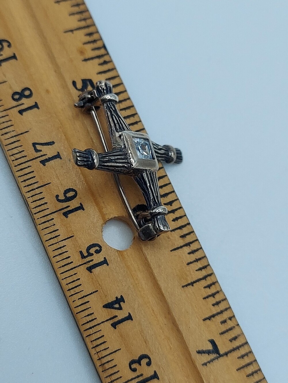 St Brigid's Irish Cross Pin 1", 925 Sterling, GC. - Picture 5 of 13